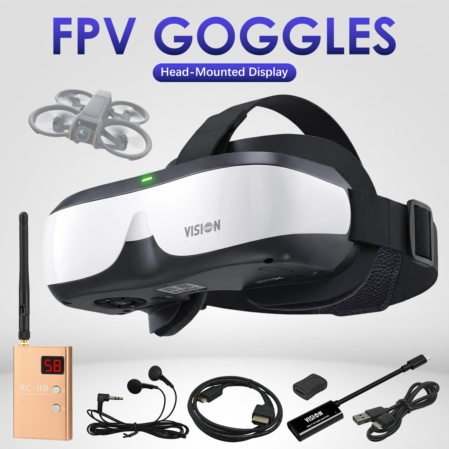 FPV Head Mounted Display DIY E - Skyzone Sky04O Pro Fpv Goggles ulasan dan harga
